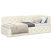 Cadru de pat colțar cu headboard Crem 80 x 200 cm Catifea - WALTI WALTI