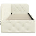 Cadru de pat colțar cu headboard Crem 80 x 200 cm Catifea - WALTI WALTI