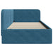 Cadru de pat colțar cu headboard albastru 90 x 190 cm Catifea - WALTI WALTI