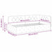 Cadru de pat colțar cu headboard albastru 90 x 190 cm Catifea - WALTI WALTI