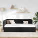 Cadru de pat colțar cu headboard Negru 90 x 190 cm Catifea - WALTI WALTI
