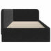 Cadru de pat colțar cu headboard Negru 90 x 190 cm Catifea - WALTI WALTI