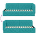 Cadru de pat colțar cu headboard Turcoaz 90 x 190 cm Catifea - WALTI WALTI
