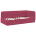 Cadru de pat colțar cu headboard Roșu Vin 90 x 200 cm Catifea - WALTI WALTI