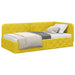 Cadru de pat colțar cu headboard Galben 90 x 200 cm Catifea - WALTI WALTI
