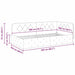 Cadru de pat colțar cu headboard Crem 100 x 200 cm Catifea - WALTI WALTI