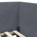 Cadru de pat colțar cu headboard Gri închis 80 x 200 cm Catifea - WALTI WALTI