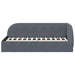 Cadru de pat colțar cu headboard Gri închis 80 x 200 cm Catifea - WALTI WALTI