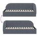 Cadru de pat colțar cu headboard Gri închis 80 x 200 cm Catifea - WALTI WALTI