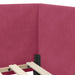 Cadru de pat colțar cu headboard bordo 80 x 200 cm Catifea - WALTI WALTI