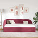 Cadru de pat colțar cu headboard bordo 80 x 200 cm Catifea - WALTI WALTI