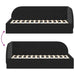Cadru de pat colțar cu headboard Negru 80 x 200 cm Catifea - WALTI WALTI