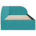 Cadru de pat colțar cu headboard Turcoaz 80 cm x 200 cm Catifea - WALTI WALTI