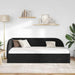 Cadru de pat colțar cu headboard Negru 90 cm x 190 cm Catifea - WALTI WALTI