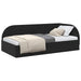 Cadru de pat colțar cu headboard Negru 90 cm x 190 cm Catifea - WALTI WALTI