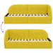 Cadru de pat colțar cu headboard Galben 90 x 190 cm Catifea - WALTI WALTI