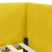 Cadru de pat colțar cu headboard Galben 90 x 200 cm Catifea - WALTI WALTI