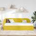 Cadru de pat colțar cu headboard Galben 90 x 200 cm Catifea - WALTI WALTI