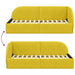 Cadru de pat colțar cu headboard Galben 90 x 200 cm Catifea - WALTI WALTI