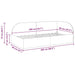Cadru de pat colțar cu headboard Galben 90 x 200 cm Catifea - WALTI WALTI