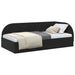 Cadru de pat colțar cu headboard Negru 100 cm x 200 cm țesătură - WALTI WALTI