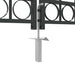 Poartă de gard cu blocare Gri 301 x 224.5 cm Oțel - WALTI WALTI