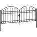 Poartă de gard cu blocare Gri 301 x 224.5 cm Oțel - WALTI WALTI