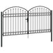 Poartă de gard cu blocare Gri 301 x 224.5 cm Oțel - WALTI WALTI