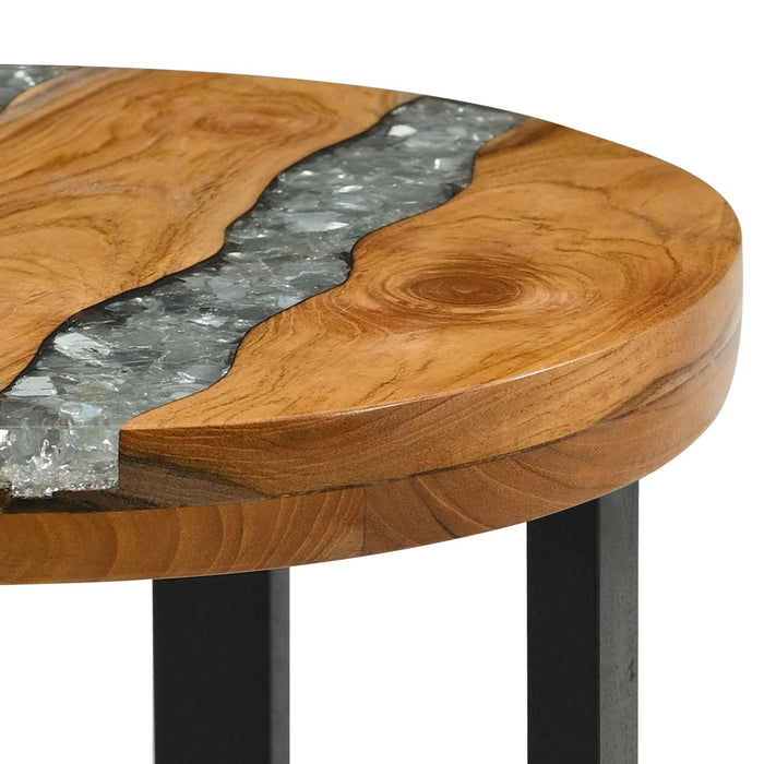 Masă de cafea Maro 40 x 40 x 45 cm Lemn solid de tec - WALTI WALTI