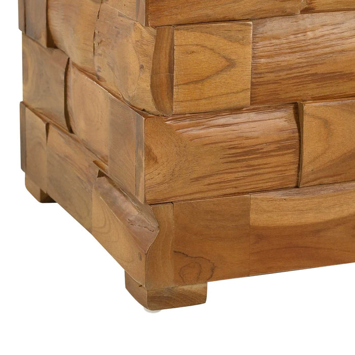 Scaun cu Depozitare Maro 40,5 x 39,5 x 45 cm Lemn solid de tec - WALTI WALTI