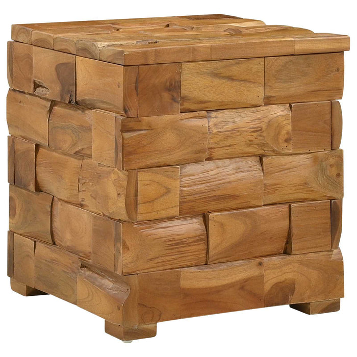 Scaun cu Depozitare Maro 40,5 x 39,5 x 45 cm Lemn solid de tec - WALTI WALTI