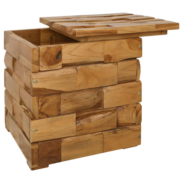 Scaun cu Depozitare Maro 40,5 x 39,5 x 45 cm Lemn solid de tec - WALTI WALTI
