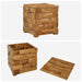 Scaun cu Depozitare Maro 40,5 x 39,5 x 45 cm Lemn solid de tec - WALTI WALTI