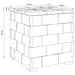 Scaun cu Depozitare Maro 40,5 x 39,5 x 45 cm Lemn solid de tec - WALTI WALTI