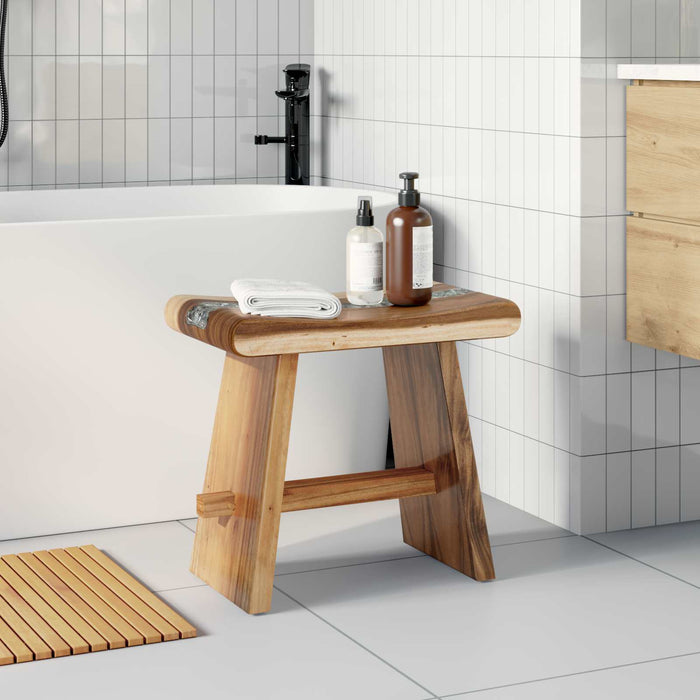 Scaun de baie natural 50 x 30 x 45 cm Lemn natural - WALTI WALTI