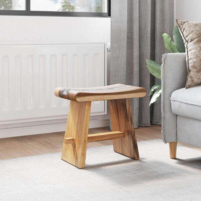 Scaun de baie natural 50 x 30 x 45 cm Lemn natural - WALTI WALTI