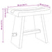 Scaun de baie natural 50 x 30 x 45 cm Lemn natural - WALTI WALTI