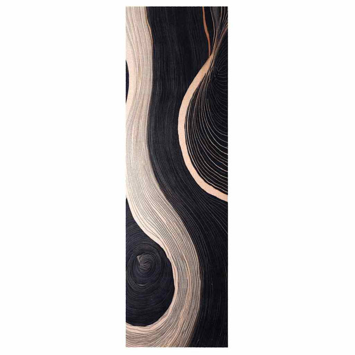 Covor de bucătărie Negru 150 x 45 cm Catifea WALTI