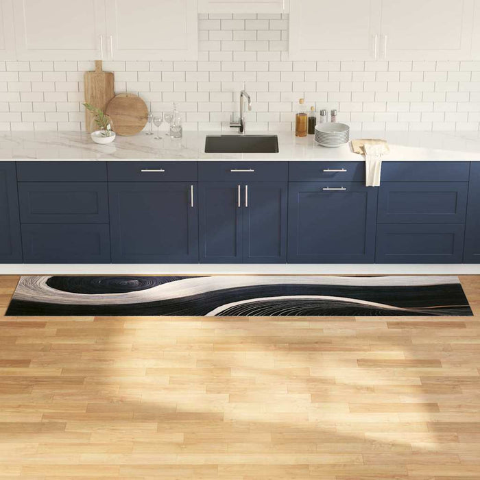 Covor de bucătărie Negru 300 x 60 cm Catifea WALTI