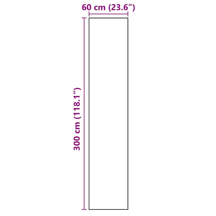 Covor de bucătărie Negru 300 x 60 cm Catifea WALTI