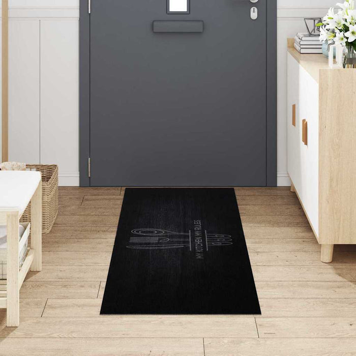 Covor de bucătărie Tăviță Negru 180 x 60 cm Catifea - WALTI WALTI