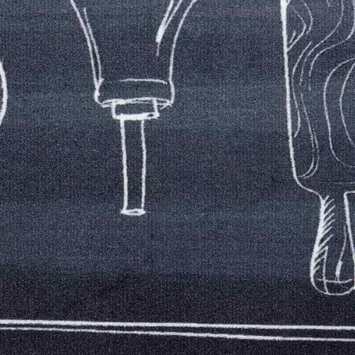 Covor de bucătărie Negru 300 x 60 cm Catifea WALTI