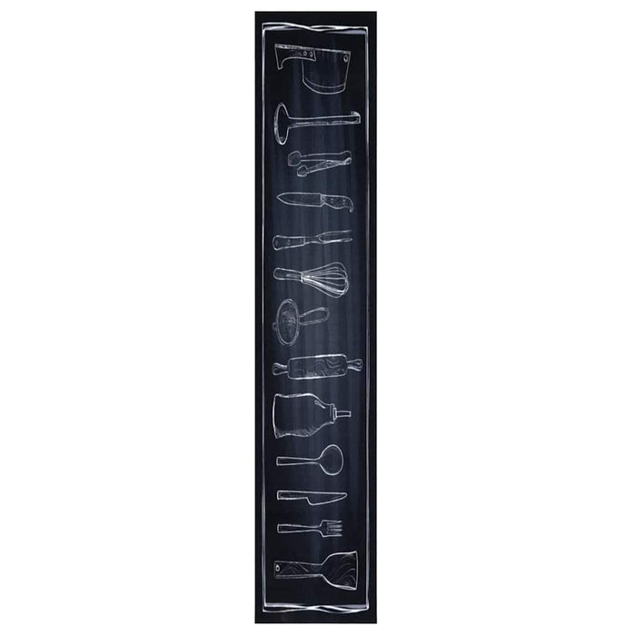 Covor de bucătărie Negru 300 x 60 cm Catifea WALTI