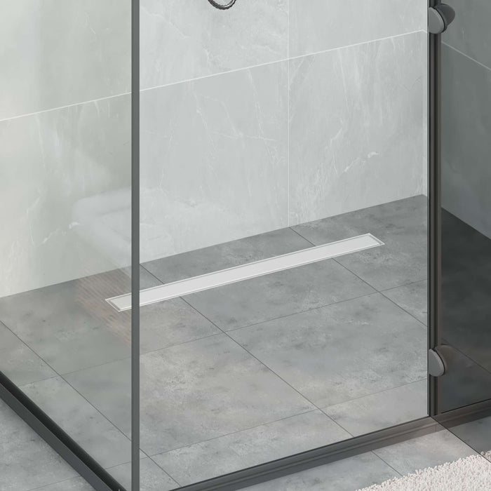 2 în 1 Drenaj pentru duș Argintiu 80 cm Oțel inoxidabil 304 - WALTI WALTI