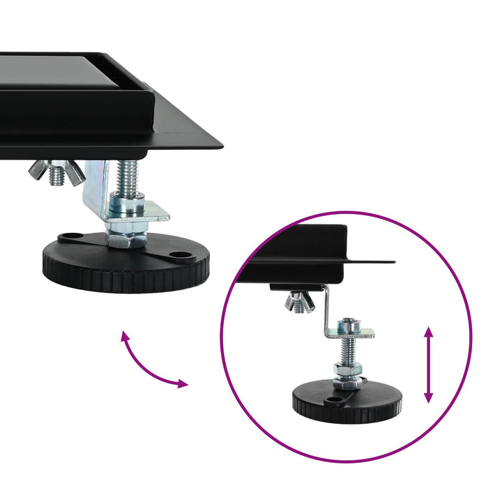2 în 1 Drenaj pentru duș Negru 60 cm Oțel inoxidabil 304 - WALTI WALTI