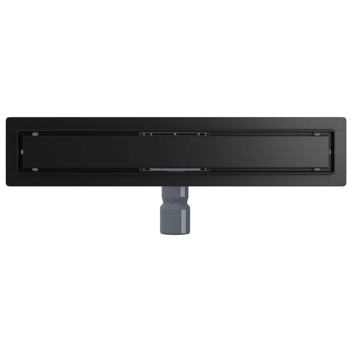 2 în 1 Drenaj pentru duș Negru 60 cm Oțel inoxidabil 304 - WALTI WALTI