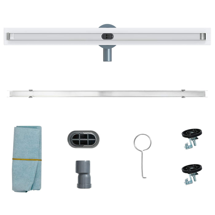 Scurgere de duș la 360° cu model subțire Argintiu 80 cm - WALTI WALTI
