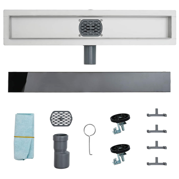 Scurgere pentru duș cu capac din sticlă și sifon de 360° 70 cm - WALTI WALTI
