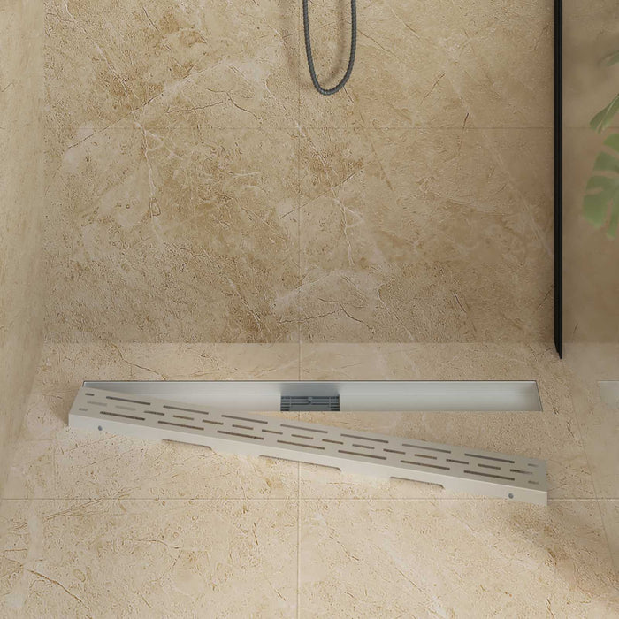 Drenaj pentru duș cu design pe linie Argintiu 90 cm - WALTI WALTI