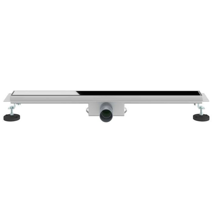 Drenaj pentru duș cu capac din sticlă Negru 70 cm - WALTI WALTI